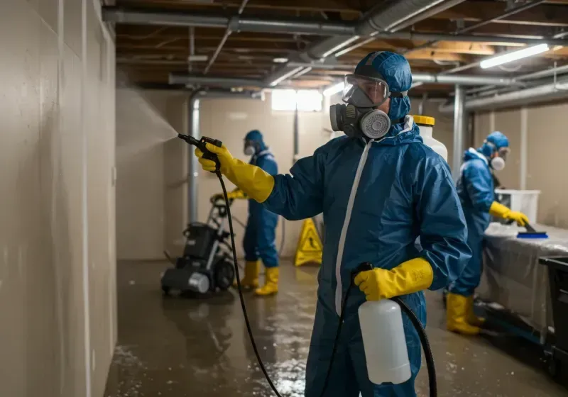 Basement Sanitization and Antimicrobial Treatment process in Raymore, MO